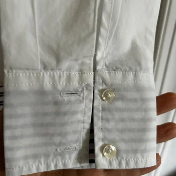 J. Crew Thomas Mason Tunic Top Womens Mixed Stripe Sz Small Preppy Coastal Chic - Picture 4 of 9